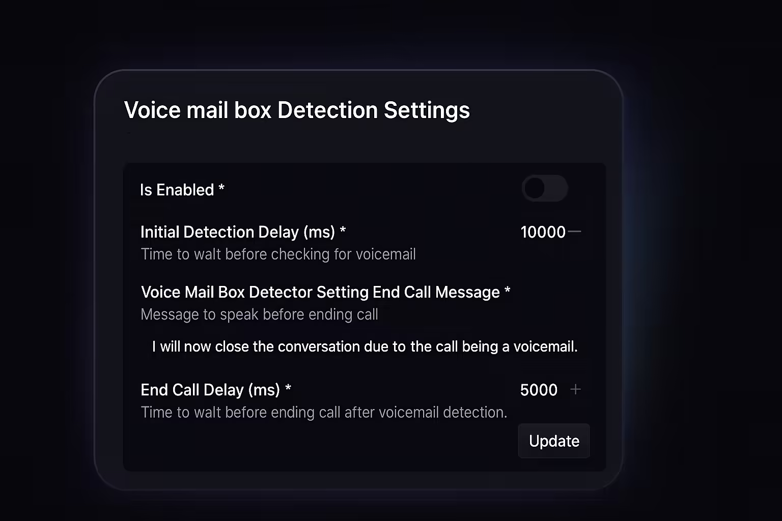 Voice Mail Detection