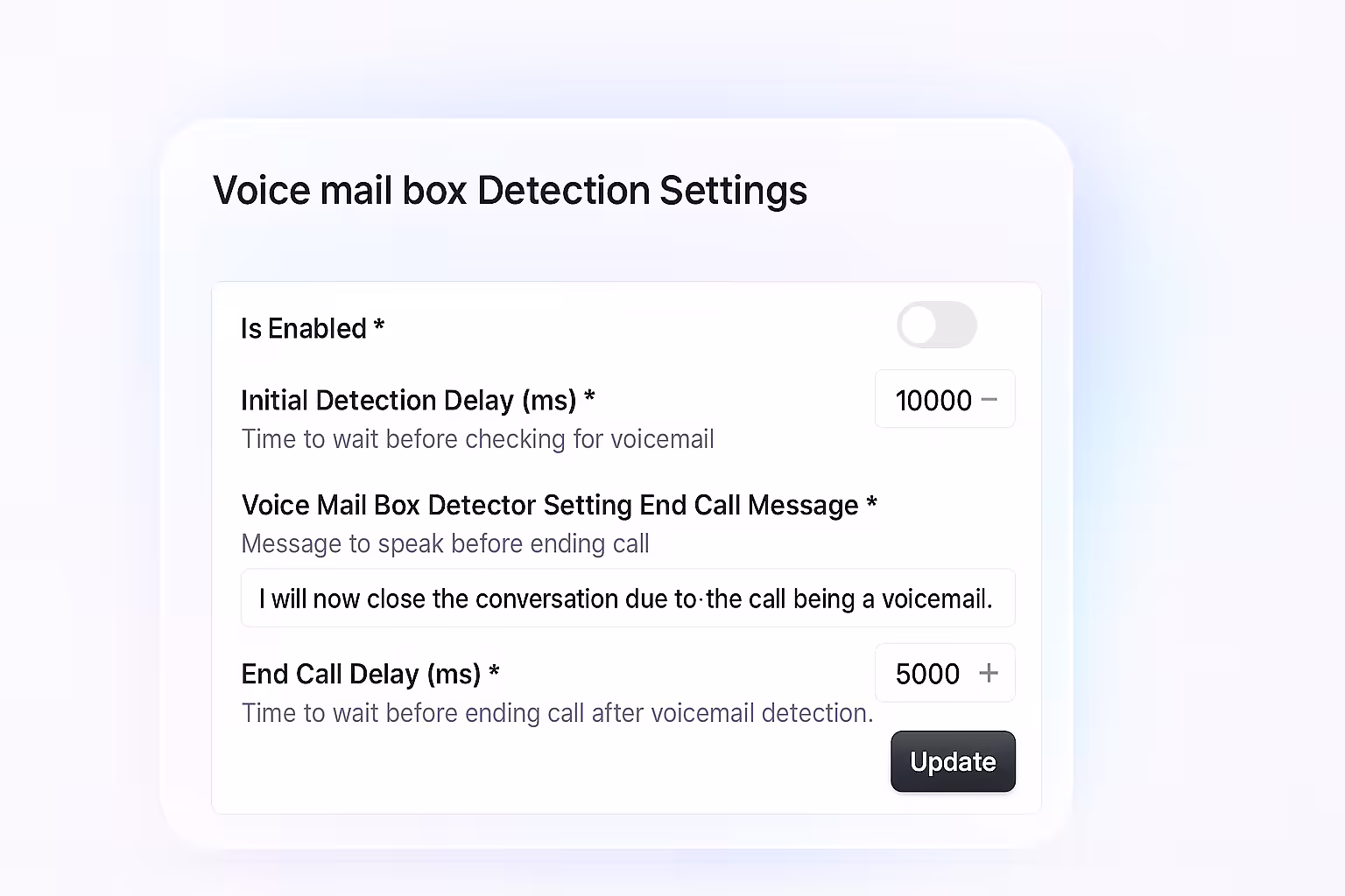 Voice Mail Detection
